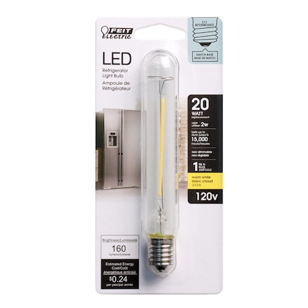 Feit Electric Feit T6.5 E17 (Intermediate) LED Bulb Warm White 20 Watt Equivalence 1 pk BP20T61/2/SULED
